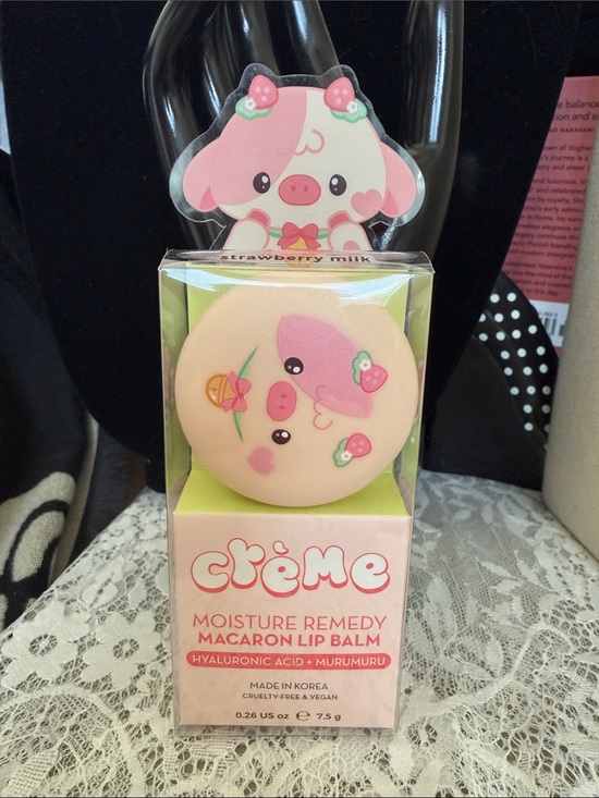 Other - Crème Moisture Remedy Macaron Lip Balm - Strawberry Milk Pink